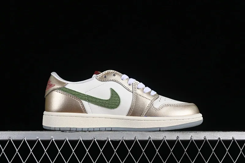All categories Air Jordan Jordan series basketball shoes Air Jordan 1 Low Pure original Air Jordan 1 Low OG GS "Chinese New Year" AJ1 Joe 1 Dragon Year zodiac color low-top cultural casual sneakers FQ6593-100